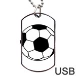 Soccer Lovers Gift Dog Tag USB Flash (Two Sides) Back