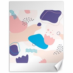 Hand Drawn Abstract Organic Shapes Background Canvas 18  X 24  by Vaneshart
