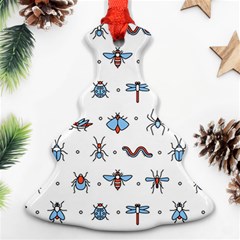 Insects-icons-square-seamless-pattern Christmas Tree Ornament (two Sides) by Vaneshart