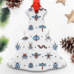 Insects-icons-square-seamless-pattern Christmas Tree Ornament (Two Sides) Front