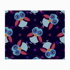Owl-pattern-background Small Glasses Cloth (2 Sides) by Vaneshart