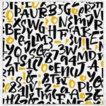 Letters-pattern Canvas 16  x 16  15.2 x15.41  Canvas - 1