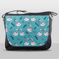 Elegant-swan-pattern-design Messenger Bag by Vaneshart