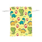 Seamless pattern with cute dinosaurs character Lightweight Drawstring Pouch (S) Front