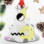 Graphic design geometric background Christmas Tree Ornament (Two Sides) Front