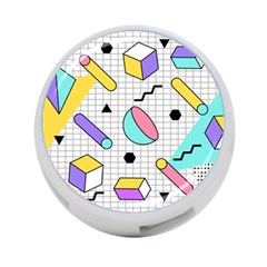 Tridimensional-pastel-shapes-background-memphis-style 4-port Usb Hub (one Side) by Vaneshart