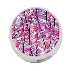 Beautiful-boho-seamless-pattern-with-pink-feathers 4-port Usb Hub (one Side) by Vaneshart