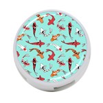 Pattern with koi fishes 4-Port USB Hub (Two Sides) Front