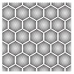 Halftone Tech Hexagons Seamless Pattern Large Satin Scarf (square) by BangZart