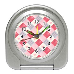Cute Kawaii Patches Seamless Pattern Travel Alarm Clock by BangZart