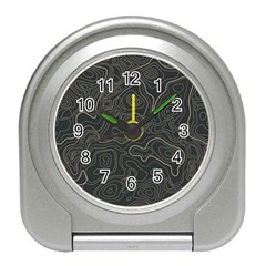 Damask Seamless Pattern Travel Alarm Clock by BangZart