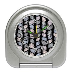 Seamless Pattern With Interweaving Braids Travel Alarm Clock by BangZart