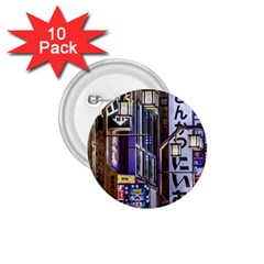 Shinjuku District Urban Night Scene, Tokyo Japan 1 75  Buttons (10 Pack) by dflcprintsclothing