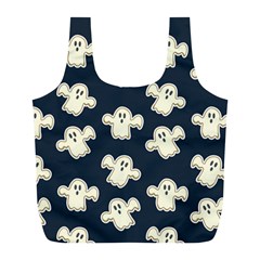 Hand Drawn Ghost Pattern Full Print Recycle Bag (l) by BangZart