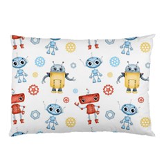 Cute Cartoon Robots Seamless Pattern Pillow Case (two Sides) by BangZart