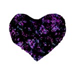 Abstract Intricate Texture Print Standard 16  Premium Flano Heart Shape Cushions Back