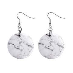 White Faux Marble Mini Button Earrings by Dushan