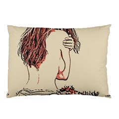 Beauty At The Beach, Hot Bikini Girl Illustration Pillow Case (two Sides) by Casemiro