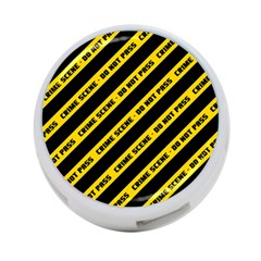 Warning Colors Yellow And Black - Police No Entrance 2 4-port Usb Hub (two Sides) by DinzDas