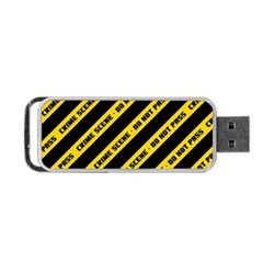 Warning Colors Yellow And Black - Police No Entrance 2 Portable Usb Flash (one Side) by DinzDas