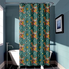 006 - Funky Oldschool 70s Wallpaper - Exploding Circles Shower Curtain 36  X 72  (stall)  by DinzDas