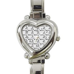 White And Nerdy - Computer Nerds And Geeks Heart Italian Charm Watch by DinzDas