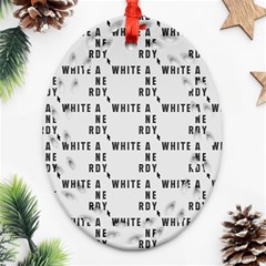 White And Nerdy - Computer Nerds And Geeks Oval Filigree Ornament (two Sides) by DinzDas