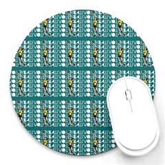 Volleyball Girl - Volleyball Oldschool Communist Round Mousepads by DinzDas