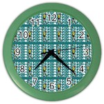 Volleyball Girl - Volleyball Oldschool Communist Color Wall Clock Front