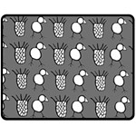 grey base, b&w chpa pattern design Fleece Blanket (Medium)  60 x50  Blanket Front