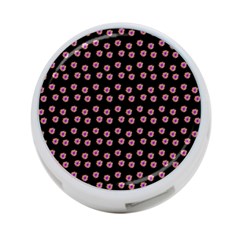 Peach Purple Daisy Flower Black 4-port Usb Hub (two Sides) by snowwhitegirl