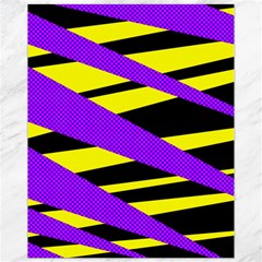 Abstract Triangles, Three Color Dotted Pattern, Purple, Yellow, Black In Saturated Colors Canvas 11  X 14  by Casemiro