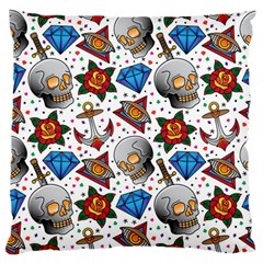 Full Color Flash Tattoo Patterns Standard Flano Cushion Case (two Sides) by Amaryn4rt