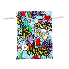 Graffiti Characters Seamless Pattern Lightweight Drawstring Pouch (m) by Amaryn4rt