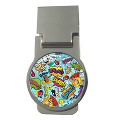 Comic Elements Colorful Seamless Pattern Money Clips (round)  by Amaryn4rt