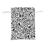 Vector-eclectic-fabric-seamless-pattern-animal-background-with-baroque-ornament Lightweight Drawstring Pouch (S) Front
