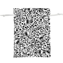 Vector-eclectic-fabric-seamless-pattern-animal-background-with-baroque-ornament  Lightweight Drawstring Pouch (xl) by Sobalvarro