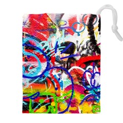 Crazy Grafitti Drawstring Pouch (5xl) by essentialimage