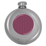 Digital Waves Round Hip Flask (5 oz) Front
