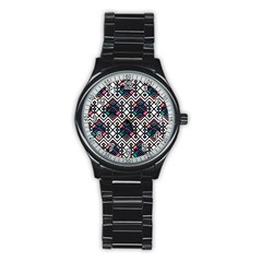 Boho Geometric Stainless Steel Round Watch by tmsartbazaar