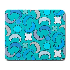 Cloudy Blue Moon Large Mousepads by tmsartbazaar