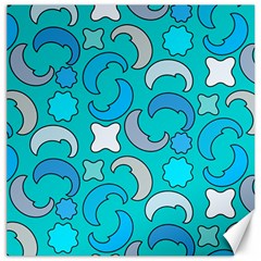 Cloudy Blue Moon Canvas 12  X 12  by tmsartbazaar