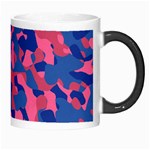 Blue and Pink Camouflage Pattern Morph Mugs Right