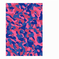 Blue And Pink Camouflage Pattern Small Garden Flag (two Sides) by SpinnyChairDesigns