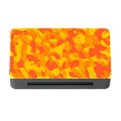 Orange And Yellow Camouflage Pattern Memory Card Reader With Cf by SpinnyChairDesigns
