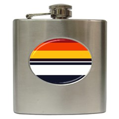 Retro Sunset Hip Flask (6 Oz) by tmsartbazaar
