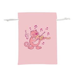 Cat With Violin Lightweight Drawstring Pouch (l) by sifis