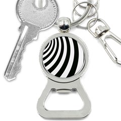 Black And White Zebra Stripes Pattern Bottle Opener Key Chain by SpinnyChairDesigns