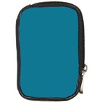 Mosaic Blue Pantone Solid Color Compact Camera Leather Case Front