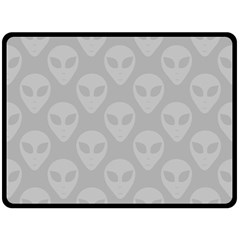 Grey Aliens Ufo Fleece Blanket (large)  by SpinnyChairDesigns